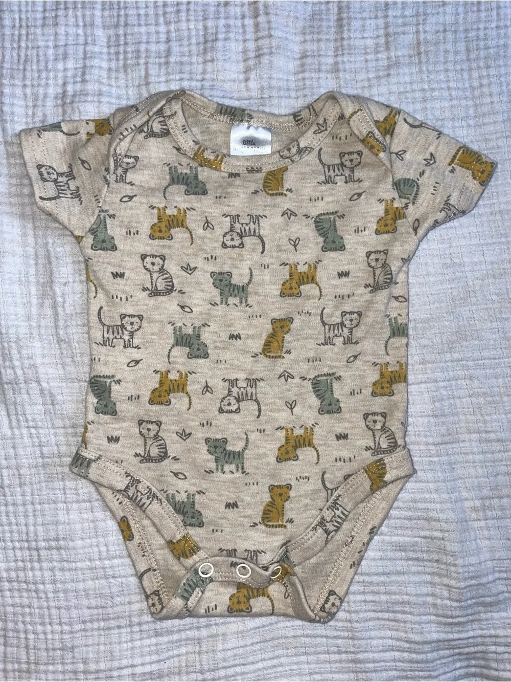Bundle of Baby Boy One-Pieces in Navy, Light Blue, Gray, Cream, and White
